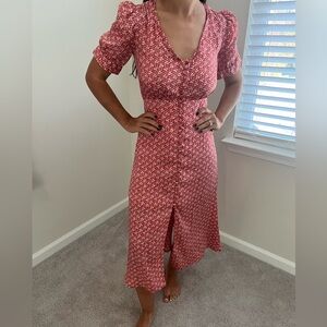 The Kooples Red Midi Dress